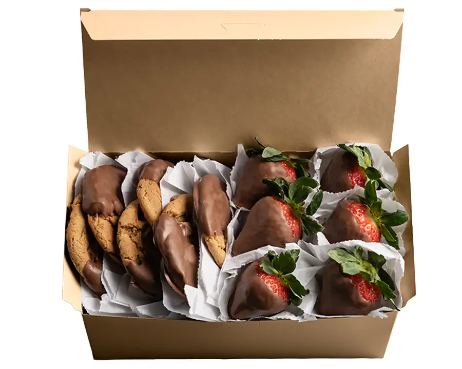 CHOCOLATE-DIPPED STRAWBERRIES & COOKIES